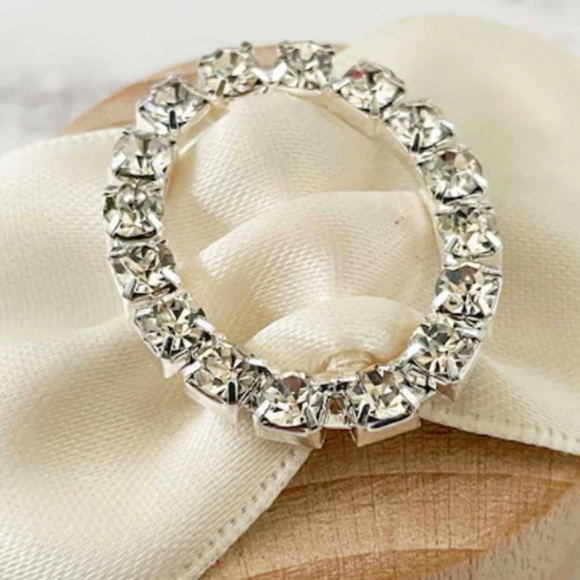 ❤️ 2 SMALL RHINESTONE Accessory Scarf Shoe BELT BUCKLE - Picture 8 of 10